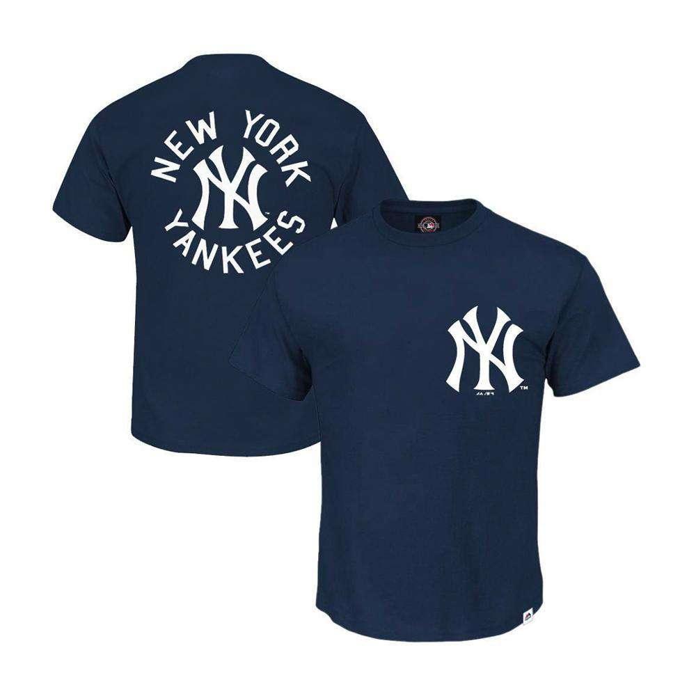 Majestic Athletic T-Shirts Youths New York Yankees Majestic MLB Fasden T-Shirt - Navy