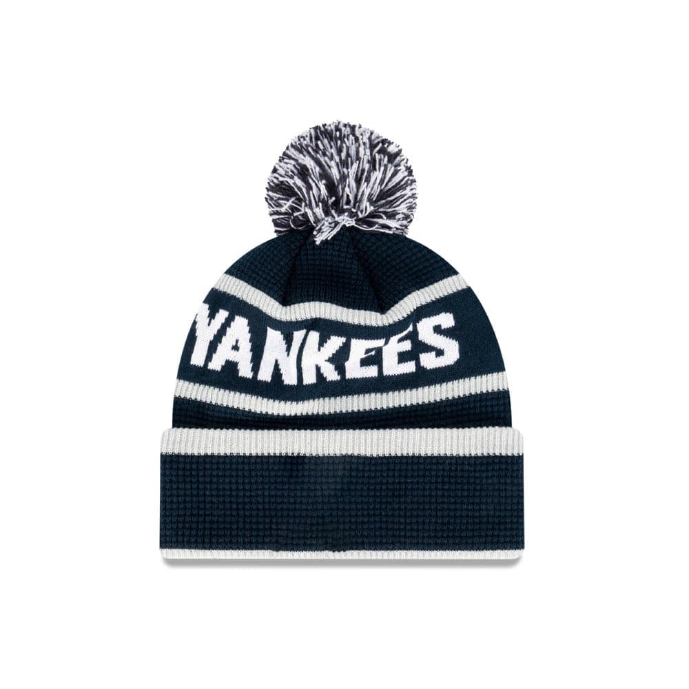 New Era Beanies Youths Youths New York Yankees New Era MLB Waffle Wordmark Knit Beanie - Navy