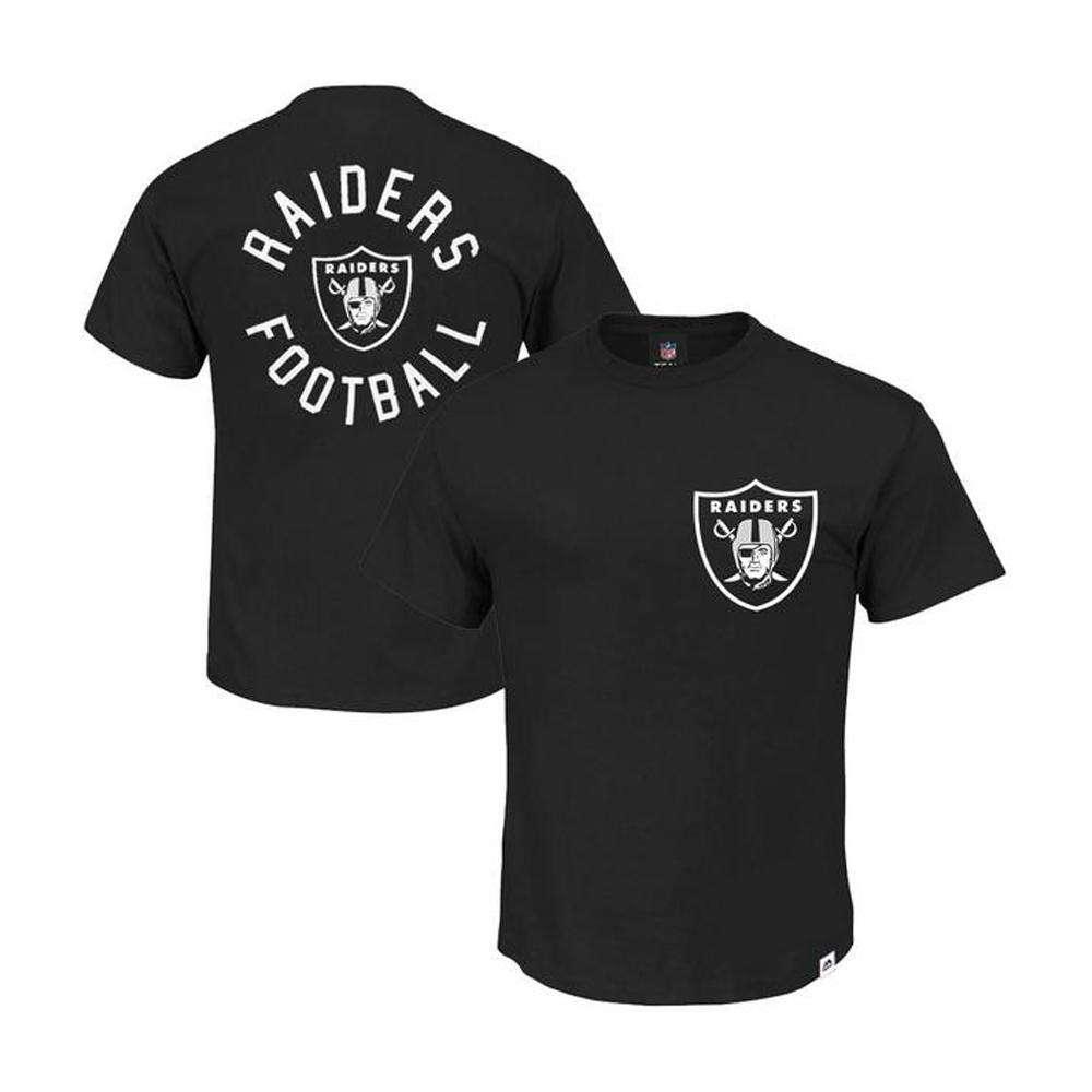 Majestic Athletic T-Shirts Youths Oakland Raiders Majestic NFL Fasden T-Shirt - Black