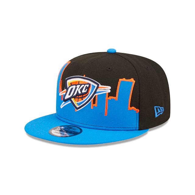 New Era Caps Youths Youths Oklahoma City Thunder New Era NBA 22-23 Tip Off 9FIFTY Snapback Hat - Black