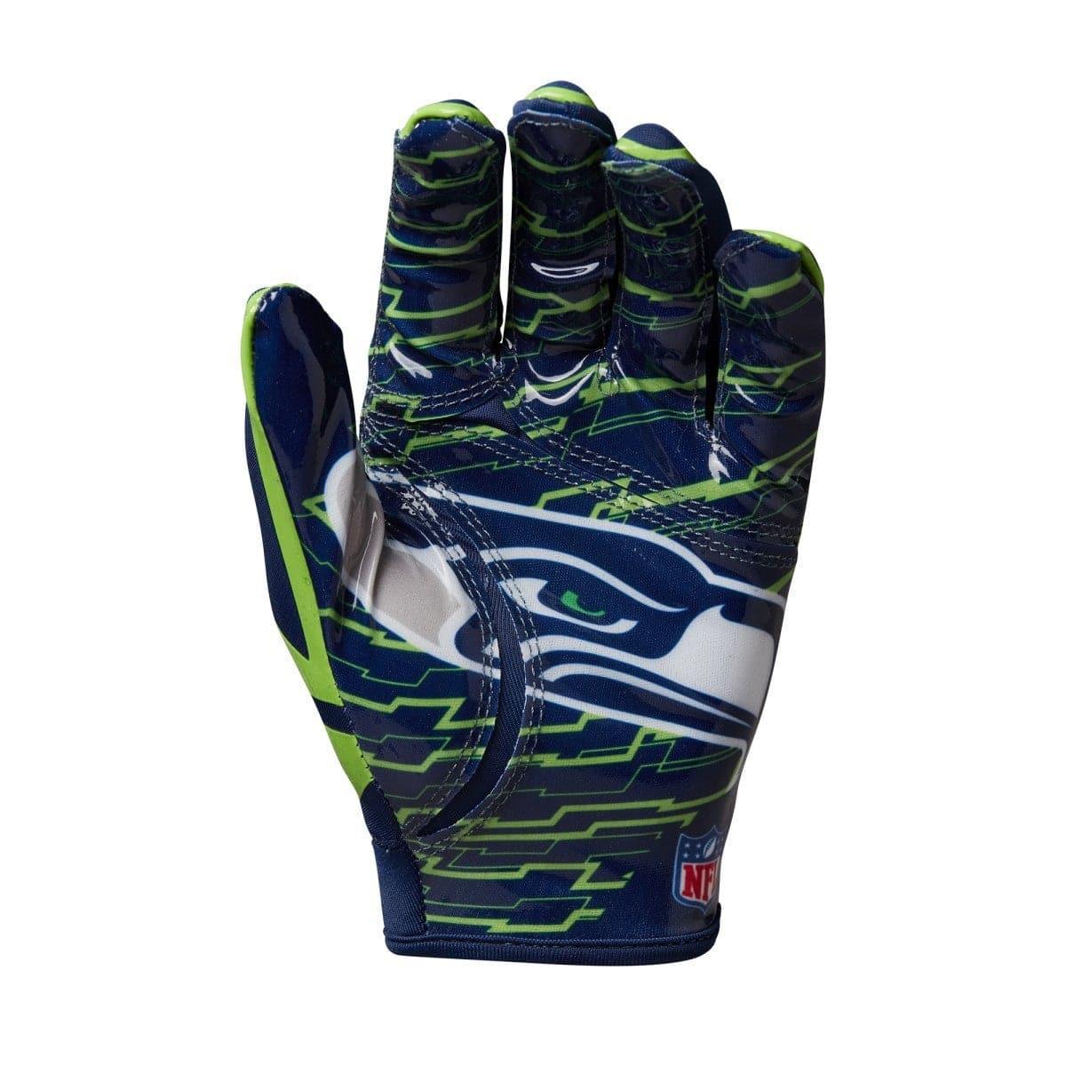 Wilson Sporting Goods Gloves Youths Youths Seattle Seahawks Wilson NFL Team Stretch Fit Receiver Gloves