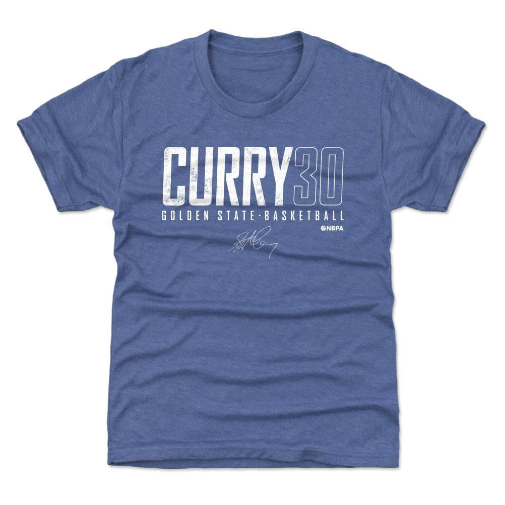 500 Level T-Shirts Youths Steph Curry Golden State Warriors 500 Level NBA Elite Tri-Blend T-Shirt - Blue