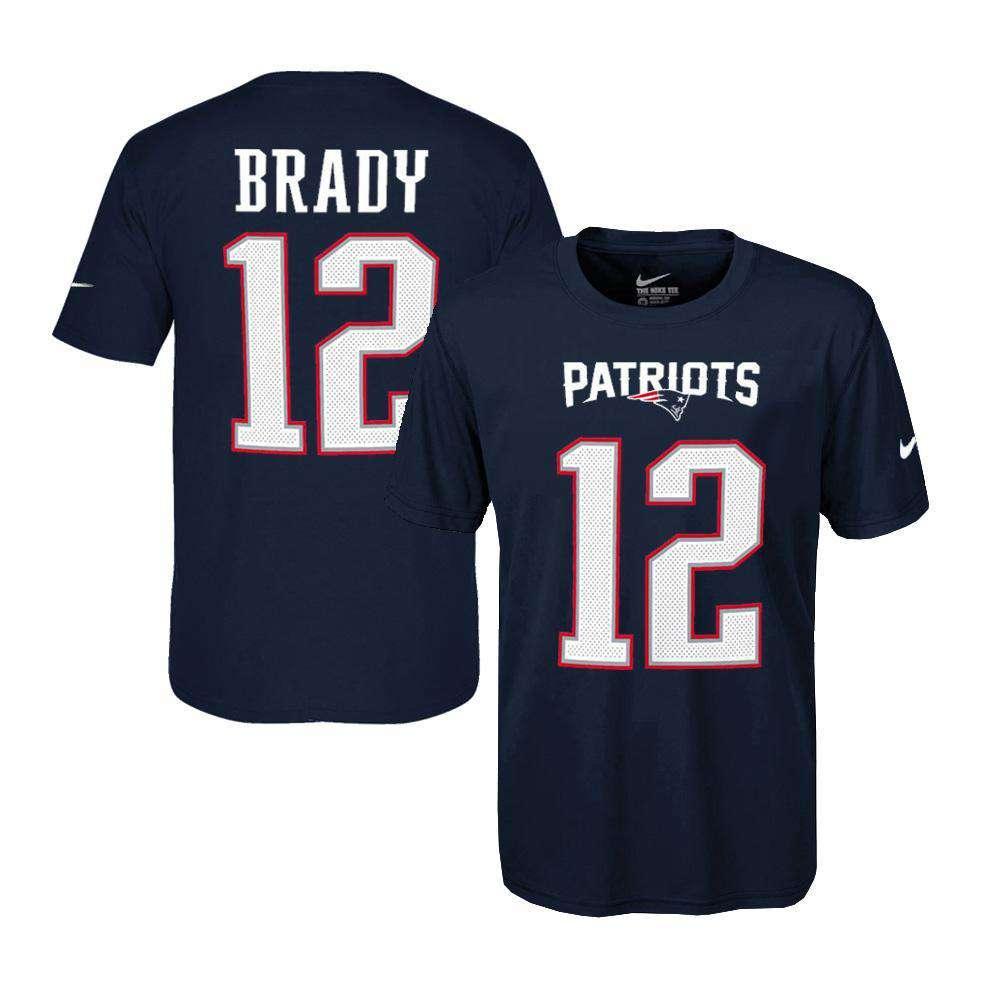Nike T-Shirts Youths Tom Brady New England Patriots Nike NFL Player T-Shirt - Navy