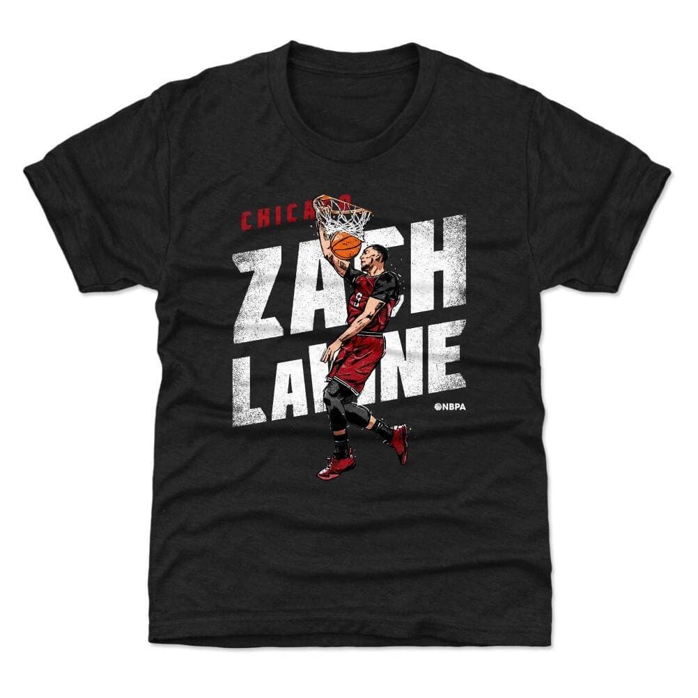 500 Level T-Shirts Youths Zach Lavin Chicago Bulls 500 Level NBA Slam T-Shirt - Black