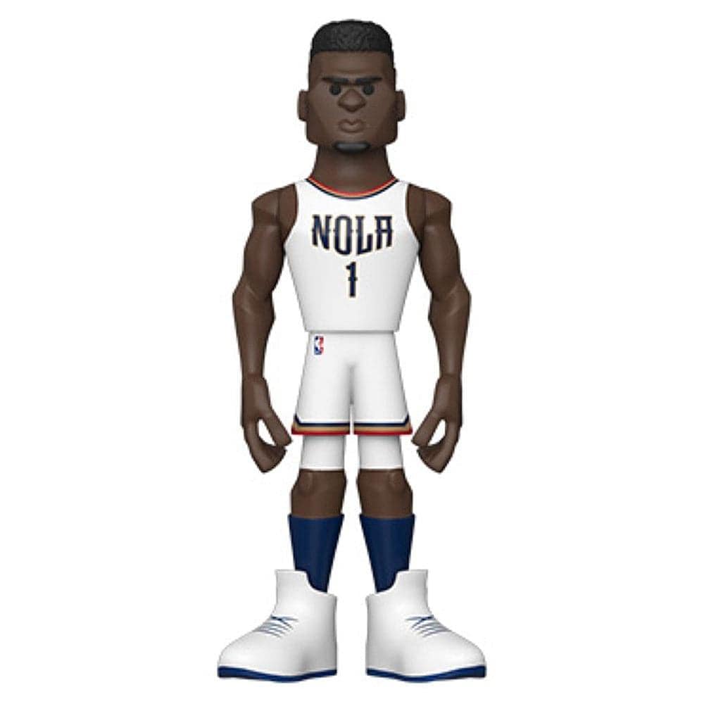 Funko Figures Zion Williamson New Orleans Pelicans Funko NBA 5" Home Vinyl Gold Figure - White