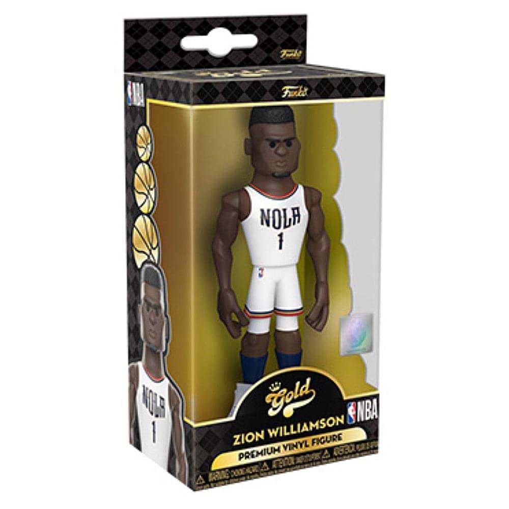 Funko Figures Zion Williamson New Orleans Pelicans Funko NBA 5" Home Vinyl Gold Figure - White